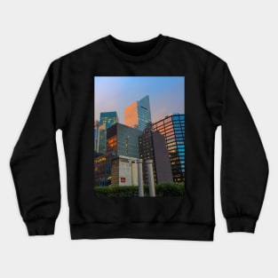 Sunset Rooftop Skyline Skyscrapers Manhattan NYC Crewneck Sweatshirt